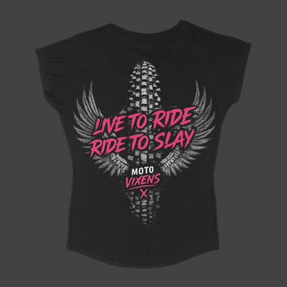 Moto Vixens Cropped Tank – Ride to Slay Edition